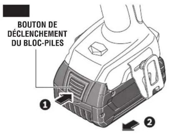 BOSCH GSB18V-535C Professional - Insertion et retrait du bloc-piles - 2