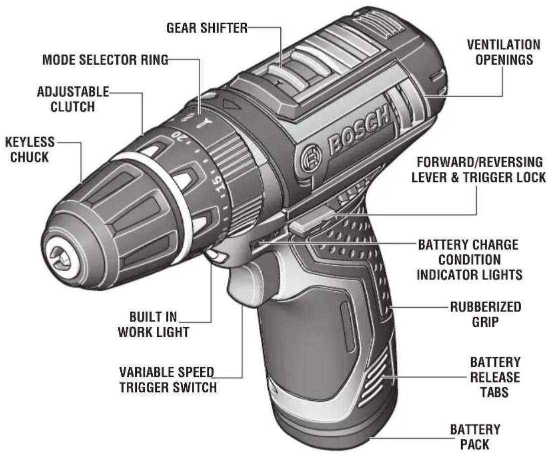BOSCH PS130-2A Professional - Cordless Hammer Drill - 1