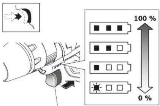 BOSCH PS130-2A Professional - LUCES INDICADORAS DEL ESTADO DE CARGA DE LA BATERÍA - 1