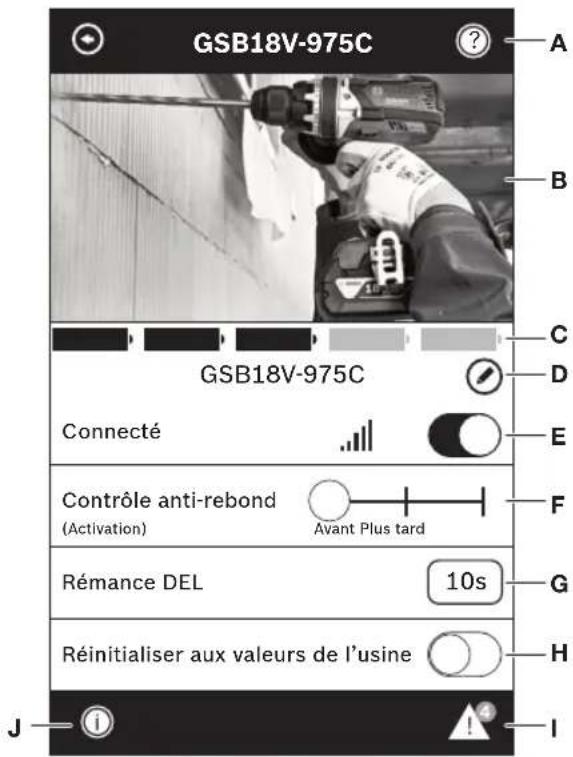 BOSCH GSB18V-755C Professional - Utilisation de l'appli « Bosch Toolbox » (boîte à outils Bosch) - 1