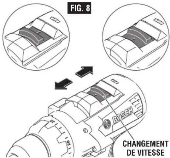 BOSCH GSB18V-755C Professional - Changement de vitesses - 1