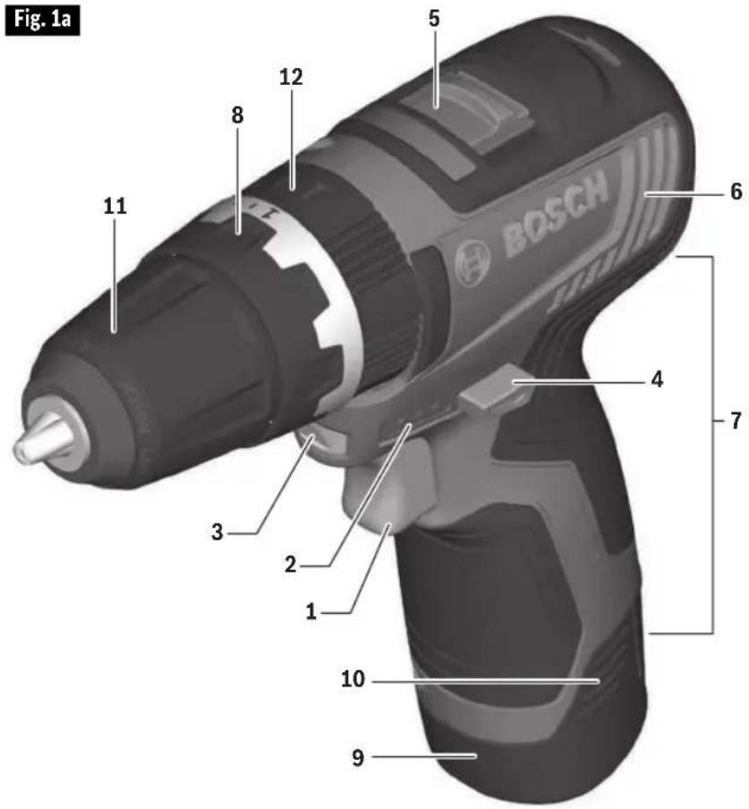 BOSCH GSB12V-300 Professional - Cordless Hammer Drill GSB12V-300 - 1