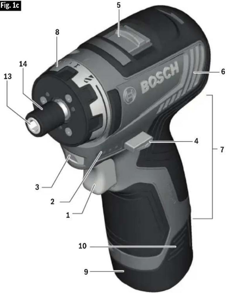 BOSCH GSB12V-300 Professional - Tournevis sans fil GSR12V-300HX - 1