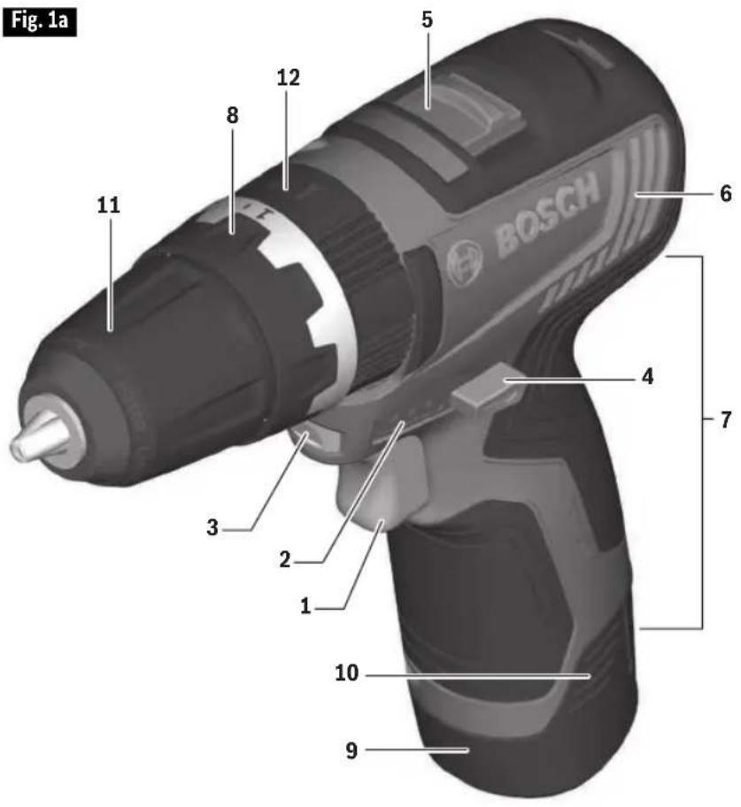 BOSCH GSB12V-300 Professional - Perceuse à percussion sans fil GSB12V-300 - 1