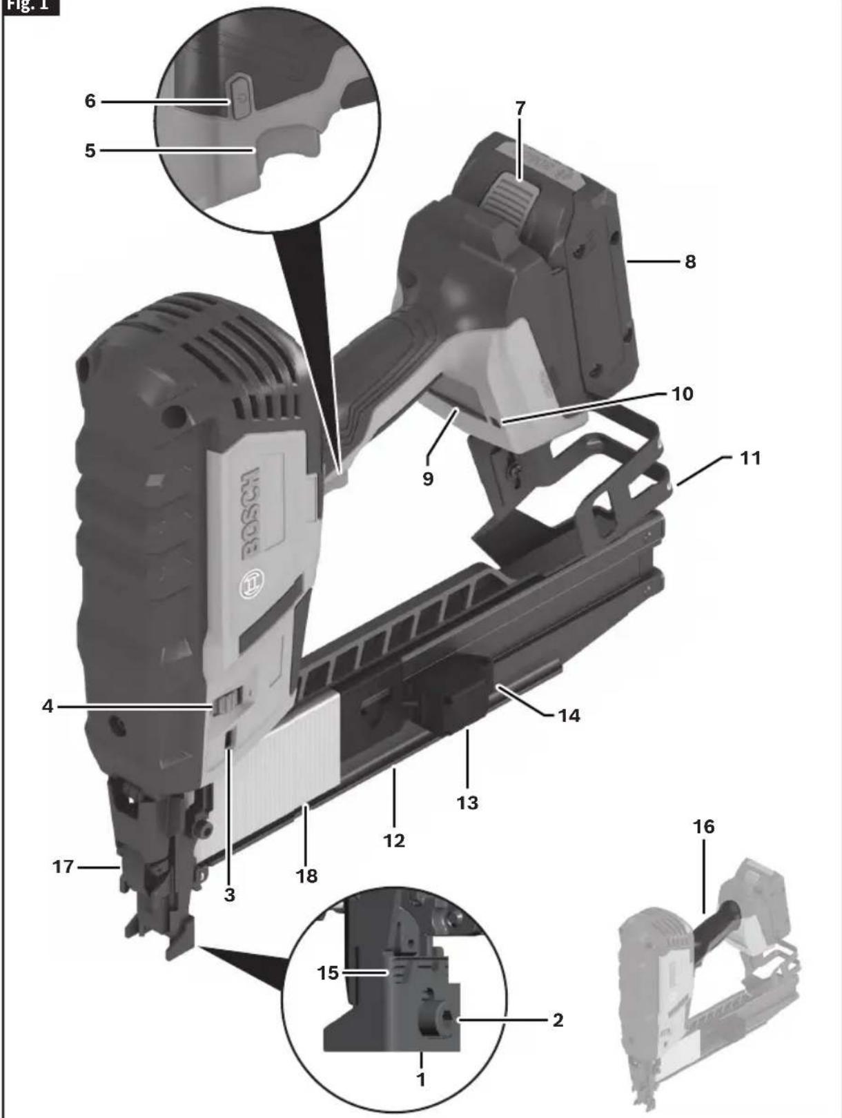 BOSCH GTH 18V-50 M Professional - Getting to Know Your GTH18V-50M Medium Crown Stapler - 1
