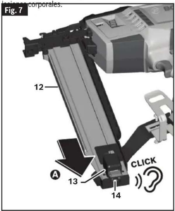 BOSCH GTH 18V-50 M Professional - ADVERTENCIA Guíe el deslizador del cargador de sujetadores a - 1