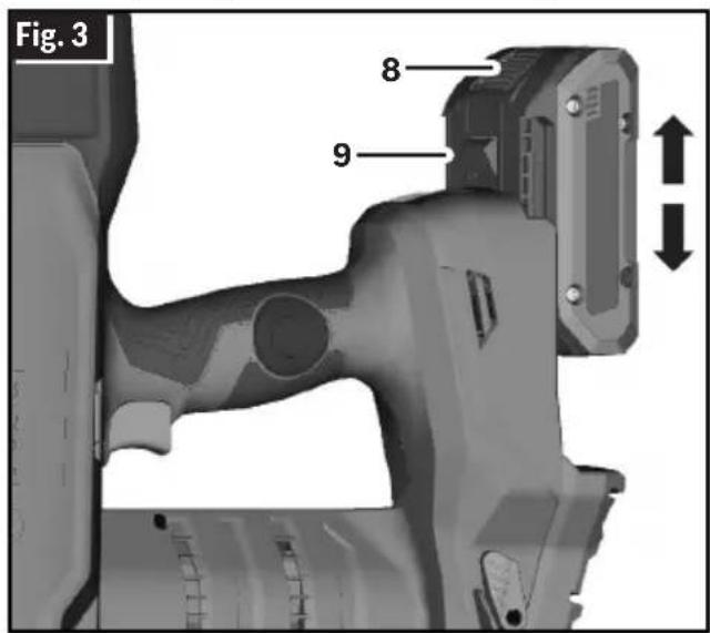 BOSCH GNH18V-16MA Professional - To Remove the Battery Pack - 1