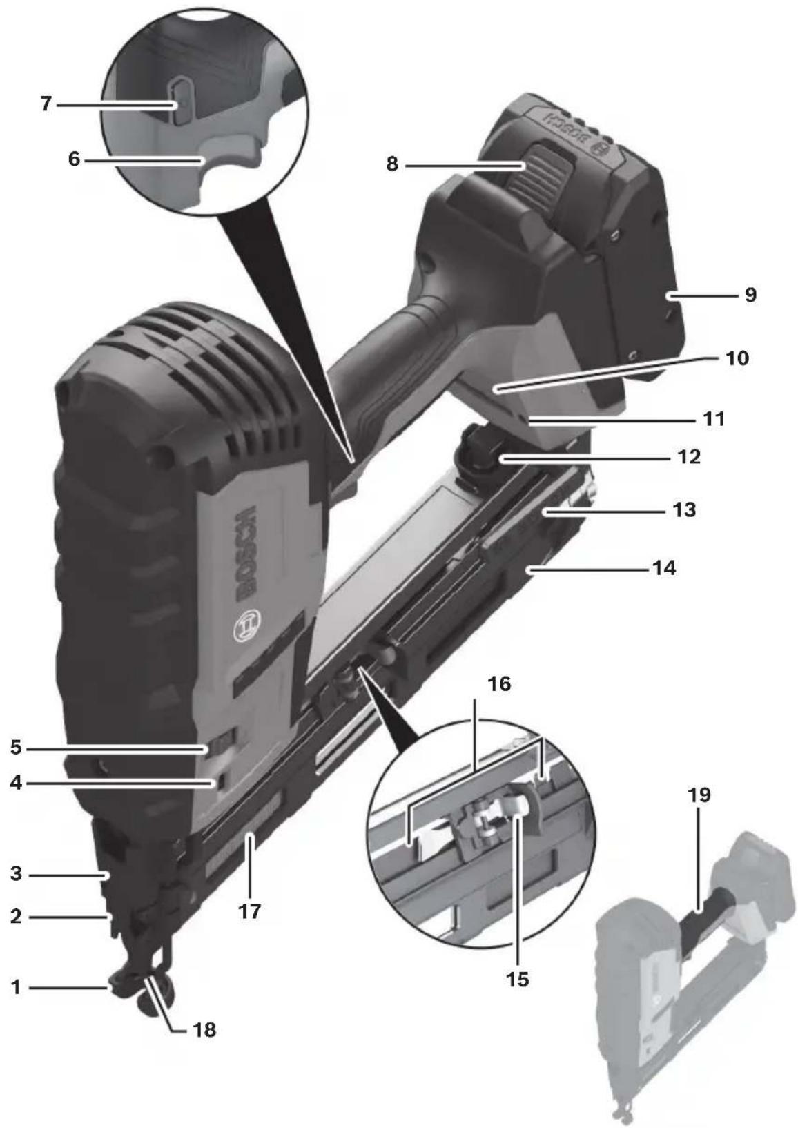 BOSCH GNH18V-16MA Professional - Getting to Know Your Finish Nailer - 1
