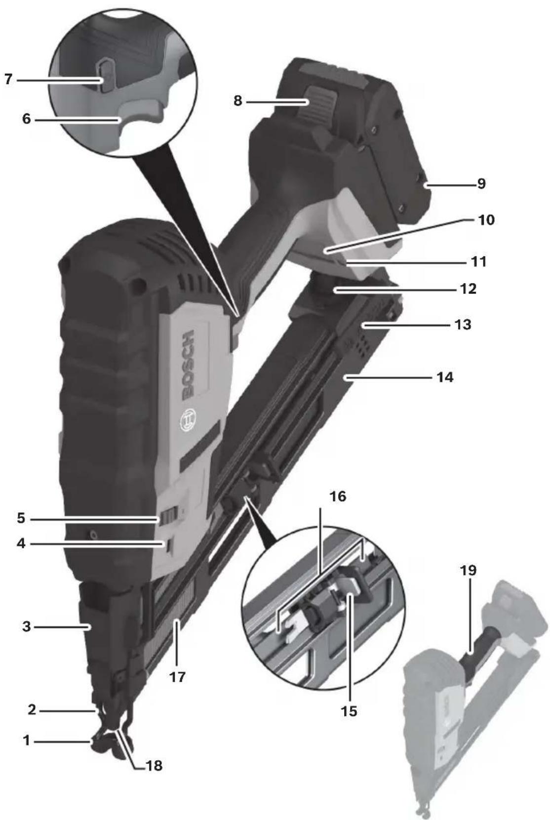 BOSCH GNH 18V-15MA Professional - Getting to Know Your Finish Nailer - 1