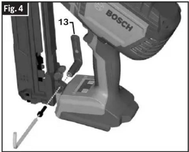 BOSCH GNH 18V-15MA Professional - Removing the Utility Hook - 1