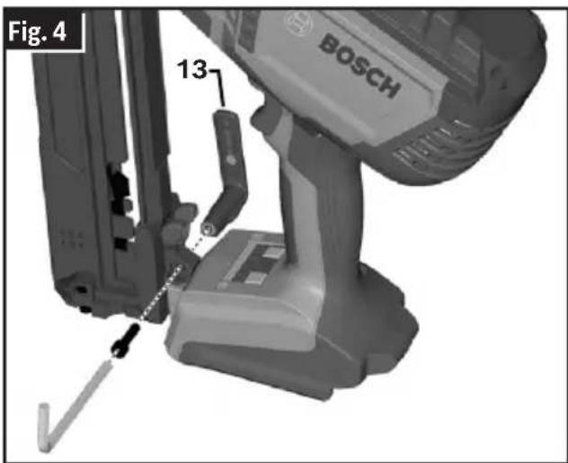 BOSCH GNH 18V-15MA Professional - Retrait du crochet utilitaire - 1