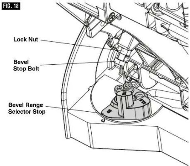 BOSCH CM8S Professional - ▼ CALIBRATING BLADE AT LEFT 45° BEVEL - 1
