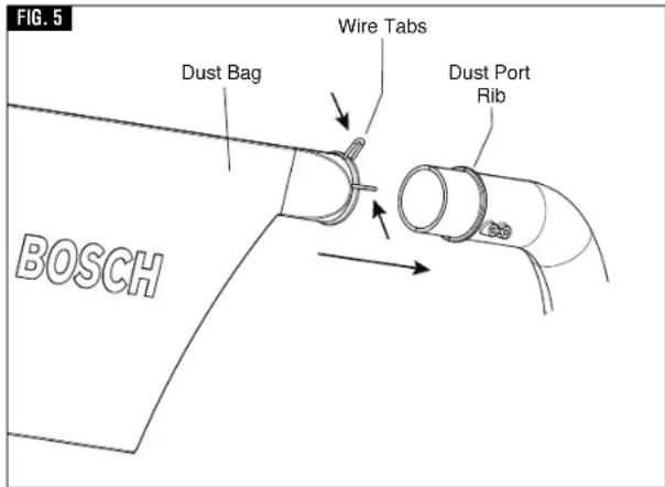 BOSCH CM8S Professional - ▼ REPOSITIONING OR REMOVING THE RUBBER DEFLECTOR - 1