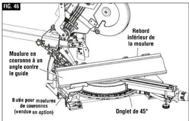 BOSCH CM8S Professional - ▶ Moulure en couronne à un angle par rapport à la table et au guide - 1
