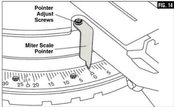 BOSCH CM8S Professional - ▼ MITER SCALE POINTER ADJUSTMENT - 3