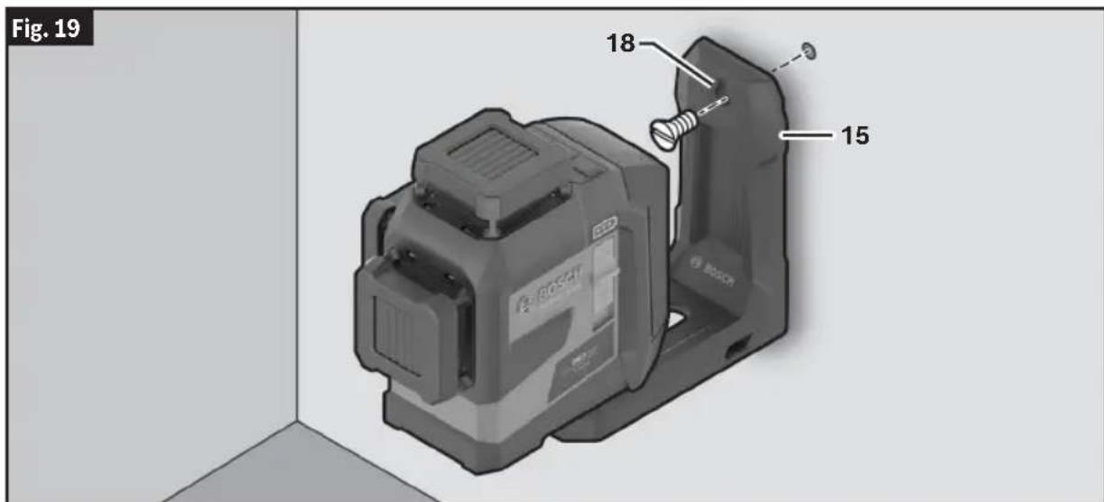 BOSCH GLL 300-42 G Professional - Working with the Magnetic Mount LB 10 (Optional Accessory) - 2