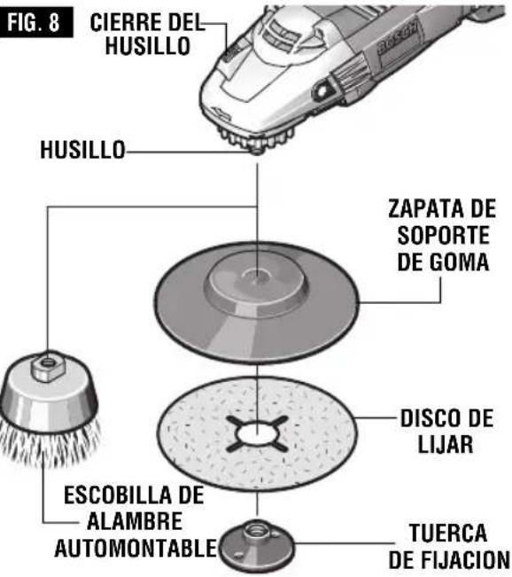 BOSCH 1994-6D Professional - PARA INSTALAR LA ZAPATA DE SOPORTE Y EL DISCO DE LIJAR - 1