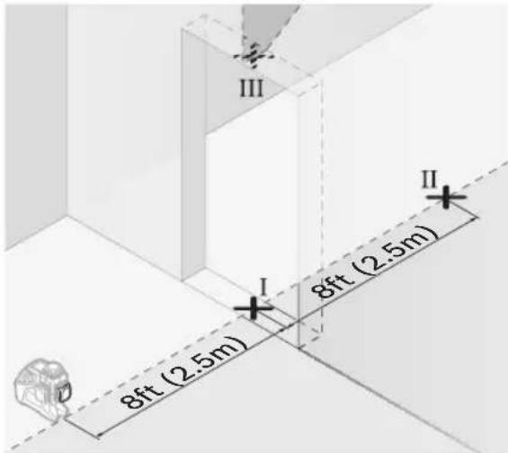 BOSCH GLL 3-300 Professional - Comprobación de la exactitud de nivelación dela línea vertical - 1