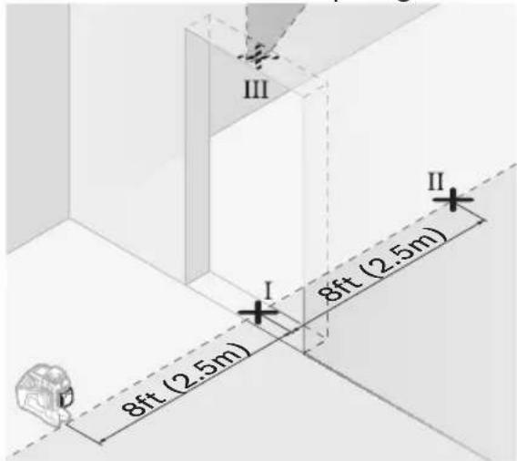 BOSCH GLL 3-300 Professional - Checking the Leveling Accuracy of the Vertical Line - 1