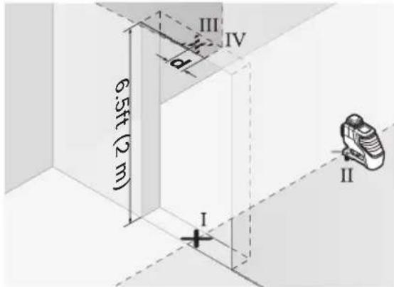 BOSCH GLL 3-300 Professional - Checking the Leveling Accuracy of the Vertical Line - 2