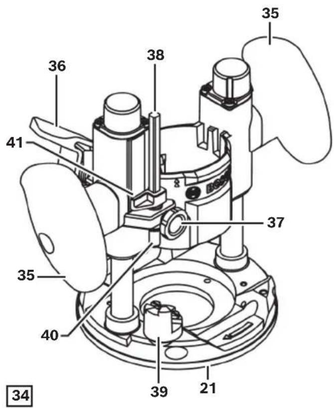 BOSCH GKF 18V-25 Professional - Familiarisez-vous avec votre base décalée, votre base inclinable et votre base pour coupe en plongée - 3