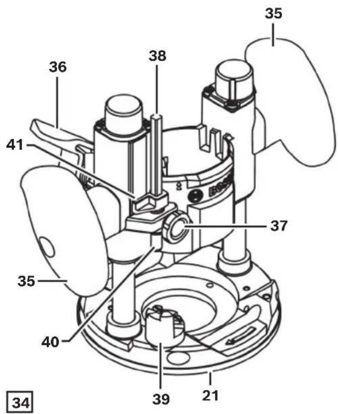 BOSCH GKF 18V-25 Professional - Getting to Know Your Offset Base, Tilt Base, and Plunge Base - 3