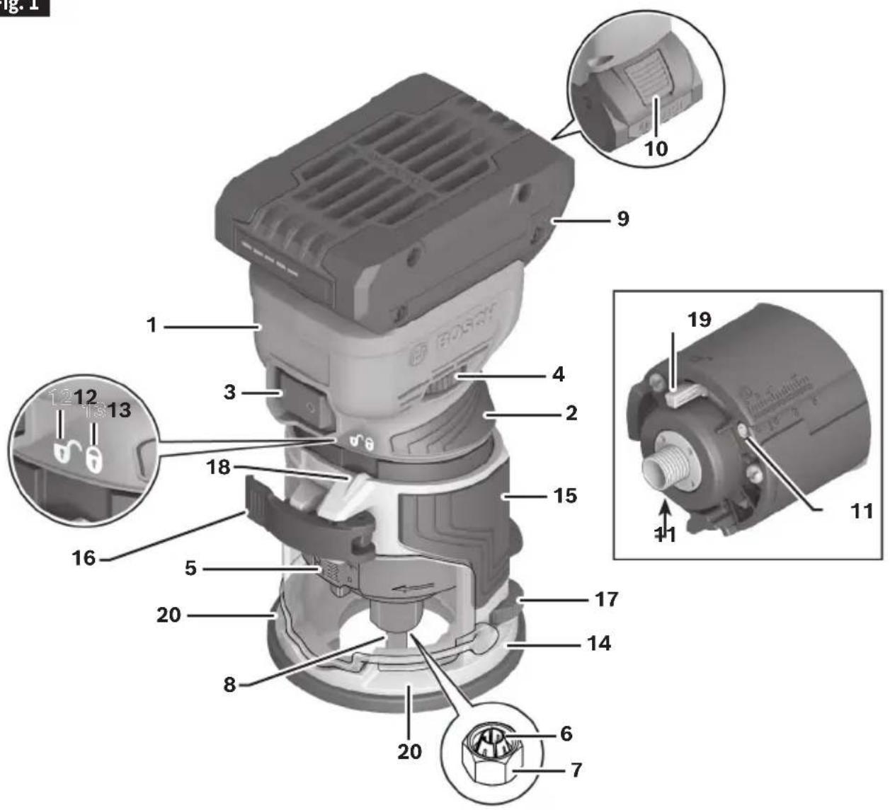 BOSCH GKF 18V-25 Professional - Symboles - 8
