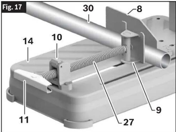 BOSCH GCO15-14 Professional - Relâchement de la pièce à usiner - 1