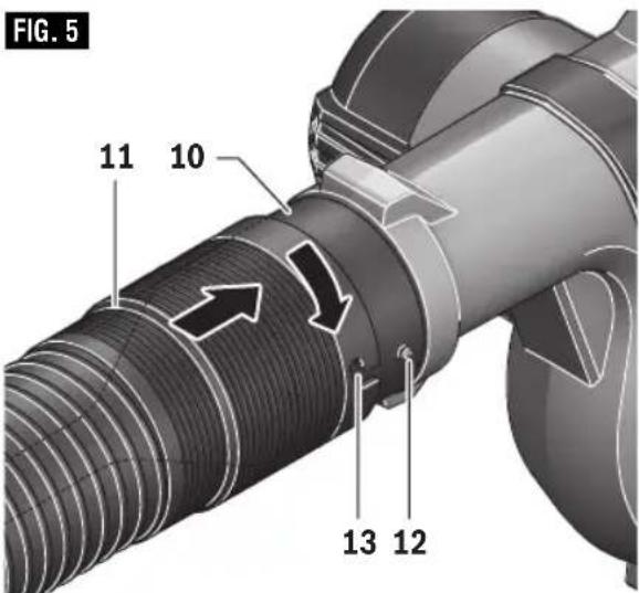 BOSCH GBL18V-71 Professional - Montaje del tubo de recolección de polvo - 1
