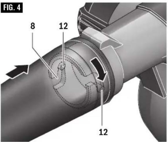 BOSCH GBL18V-71 Professional - Mounting the Blower Attachments - 2