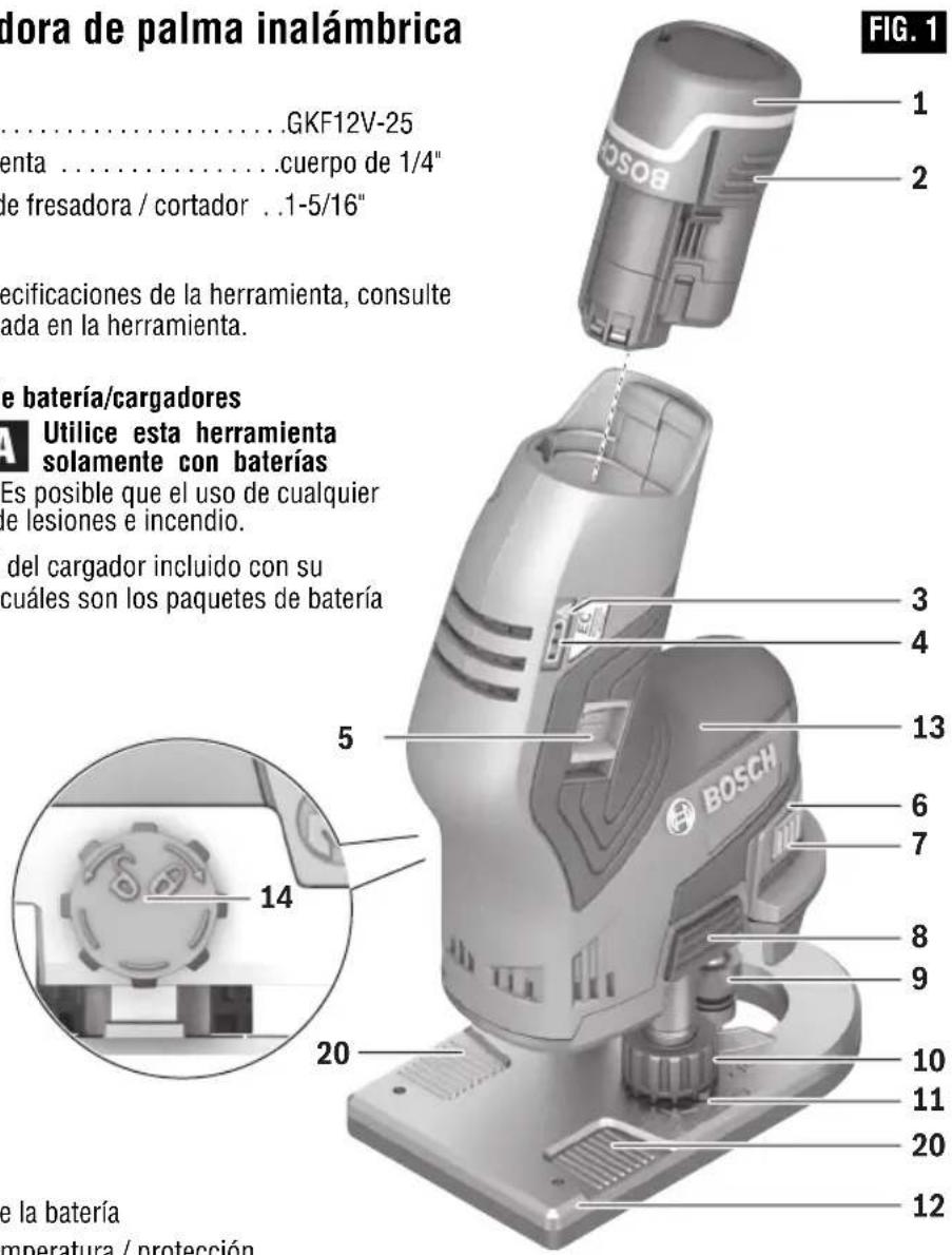 BOSCH GKF 12V-25 Professional - ADVERTENCIA - 1