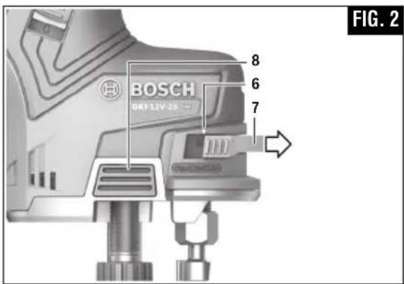 BOSCH GKF 12V-25 Professional - INSTALACIÓN DE UNA BROCA DE FRESADORA - 1