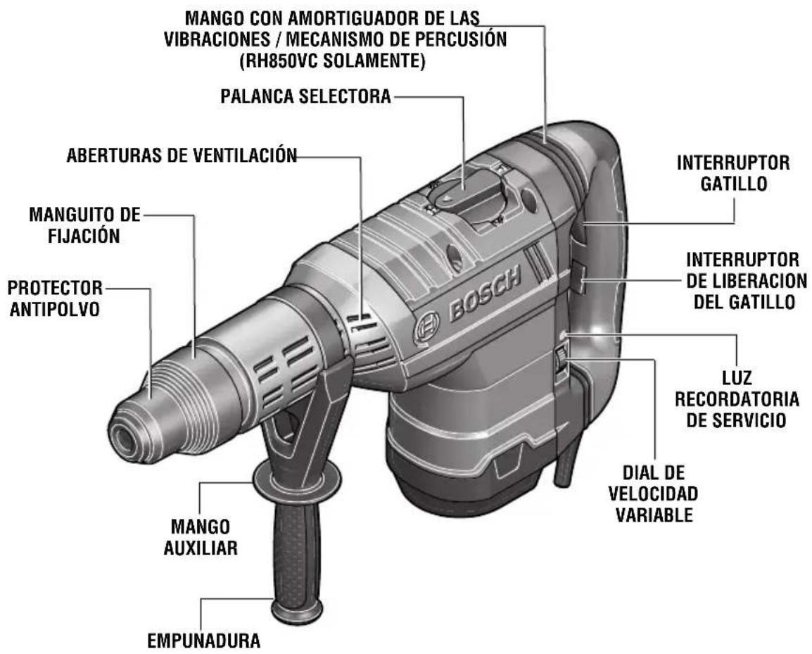 BOSCH RH850VC Professional - Martillo giratorio - 1