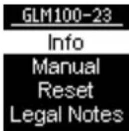 BOSCH GLM100-23 Professional - Menú Info - 2