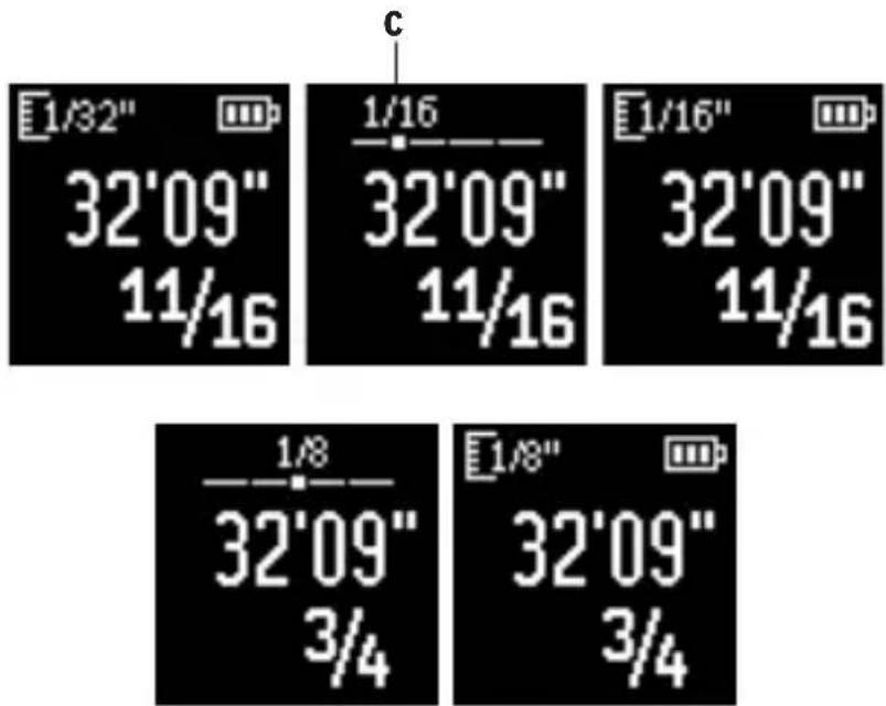 BOSCH GLM100-23 Professional - Arrondissement des résultats / Changement de la précision du produit affichée - 1