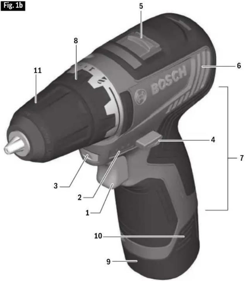 BOSCH GSR 12V-300HX Professional - Taladro/destornillador sin cordón GSR12V-300 - 1