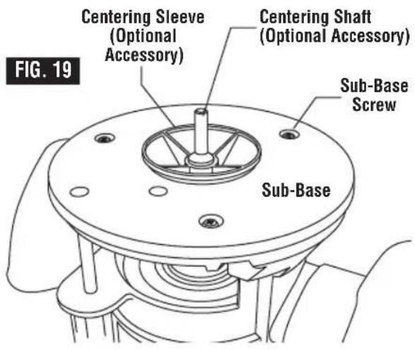 BOSCH MRF23EVS Professional - CENTERING THE SUB-BASE OR TEMPLET GUIDES - 1