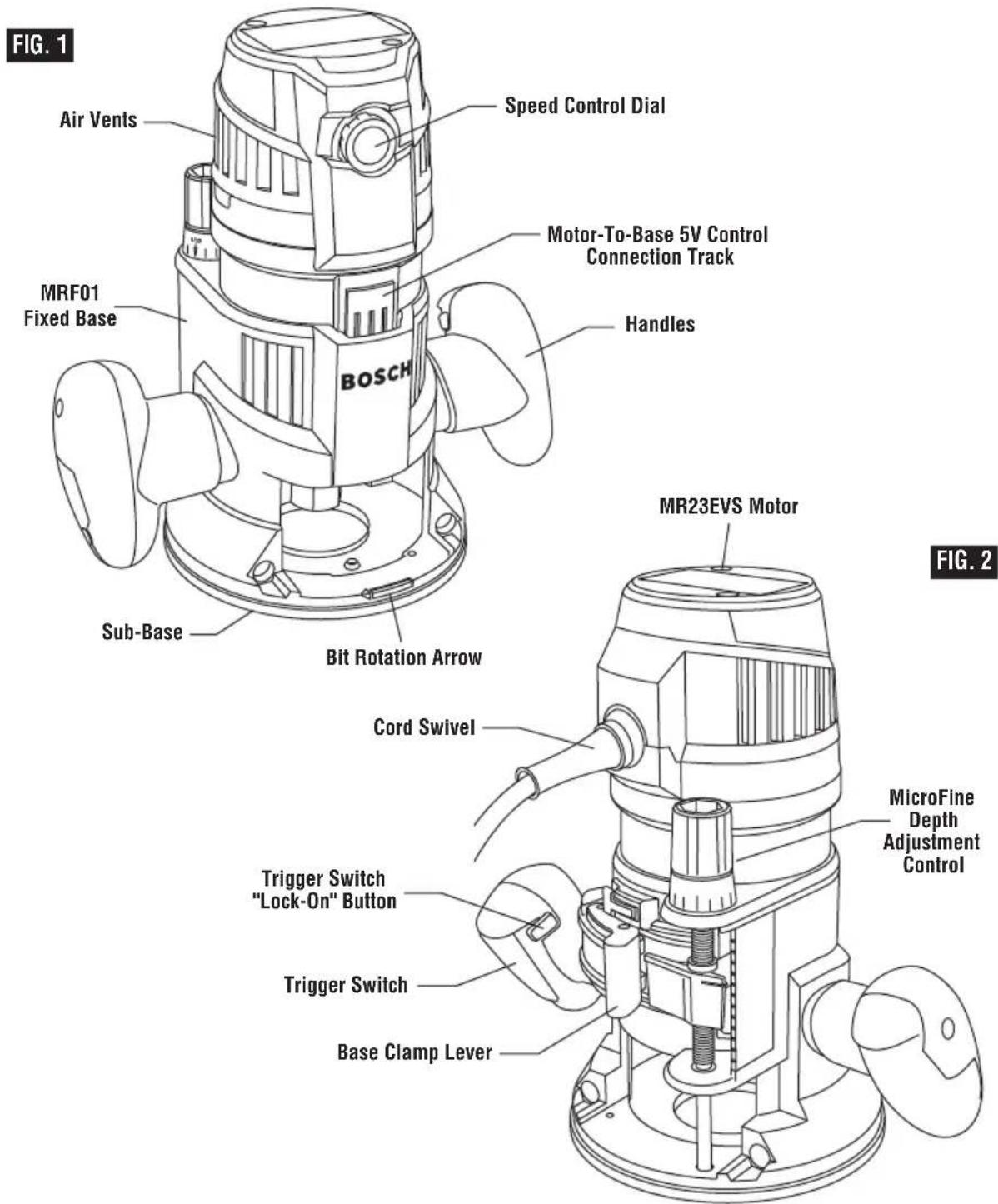 BOSCH MRF23EVS Professional - WARNING - 1