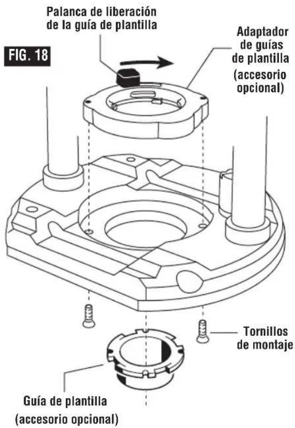 BOSCH MRF23EVS Professional - INSTALACIÓN DEL ADAPTADOR DE GUÍAS DE PLANTILLA - 1