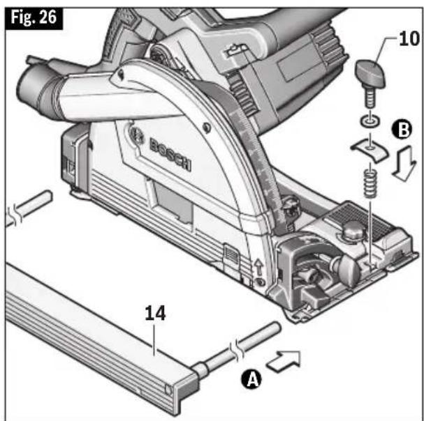 BOSCH GKT 13-225 Professional - ▶ Sciage de précision avec un rail - 1