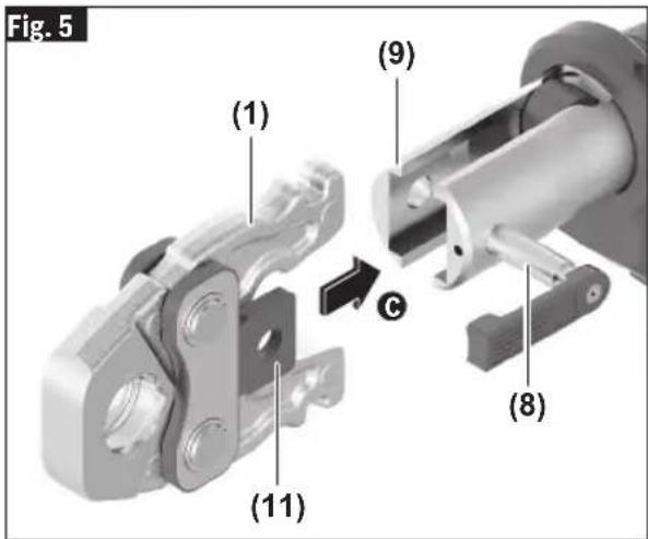 BOSCH GPT18V-24 Professional - To Remove the Press Jaw: - 2