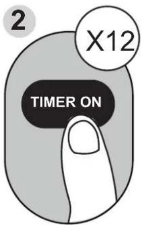 MIDEA AAPA06R5RWT - Setting TIMER ON and TIMER OFF at the Same Time - 2