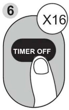 MIDEA AAPA06R5RWT - Réglage des fonctions TIMER ON et TIMER OFF en même temps - 6