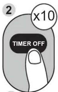 MIDEA AAPA06R5RWT - Fonction TIMER ON (minuterie activée) - 3