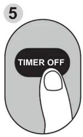 MIDEA AAPA06R5RWT - Réglage des fonctions TIMER ON et TIMER OFF en même temps - 5