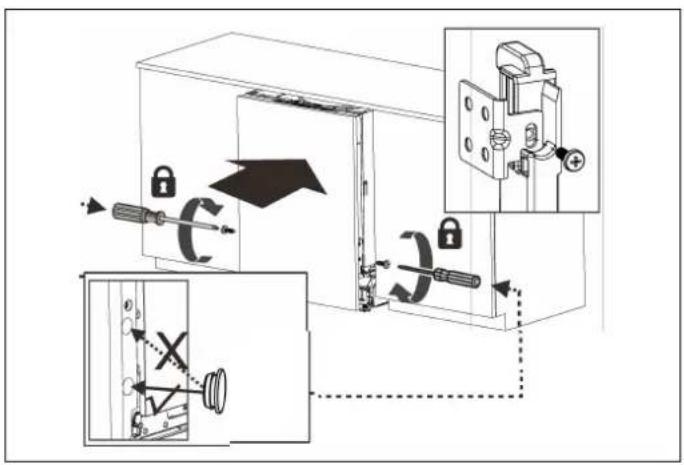 BERTAZZONI DW60S3IBPSV - INSTALLATION DU PANNEAU DE LA PORTE EXTERIEURE (SELEN LE MODELE) - 3
