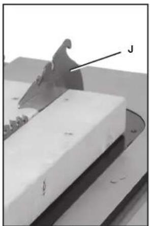 DELTA UNISAW 36‑L552 - POSITIONNEMENT DU COUTEAU SÉPARATEUR - 3