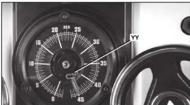 DELTA UNISAW 36‑L552 - ADJUSTING BLADE TILT SCALE - 4
