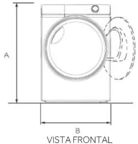 CANDY GDL 8N1B-S - Dimensiones del producto - 1