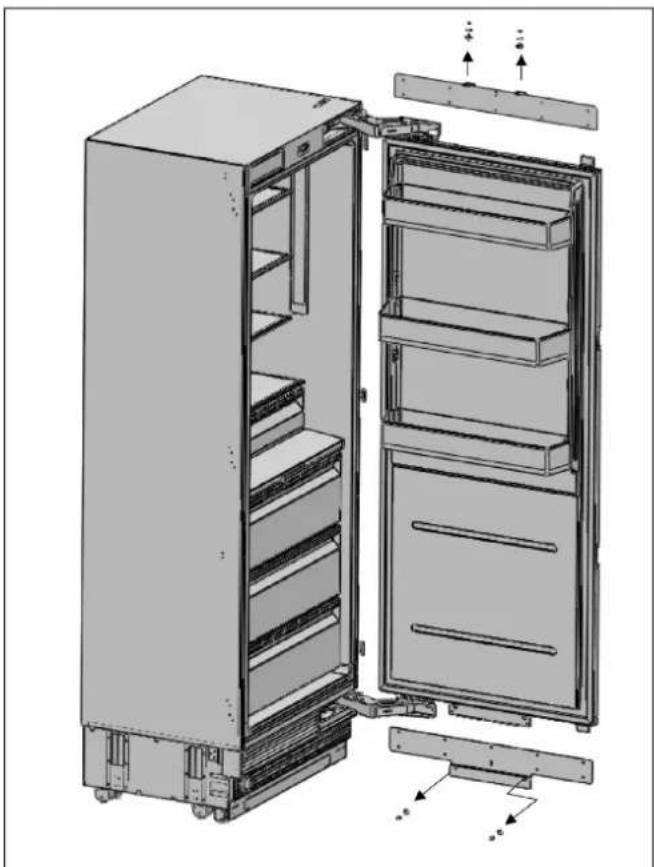 BERTAZZONI RLD603UFPNS - RIMOZIONE DELLE STAFFE DEL PANNELLO - 1